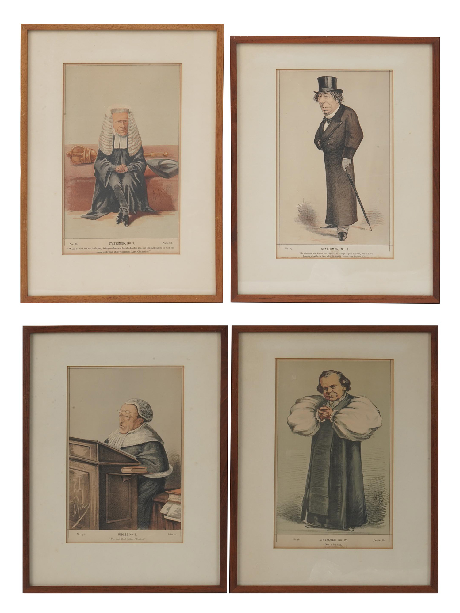 FOUR CARICATURE LITHOGRAPHS BY CARLO PELLEGRINI PIC-0